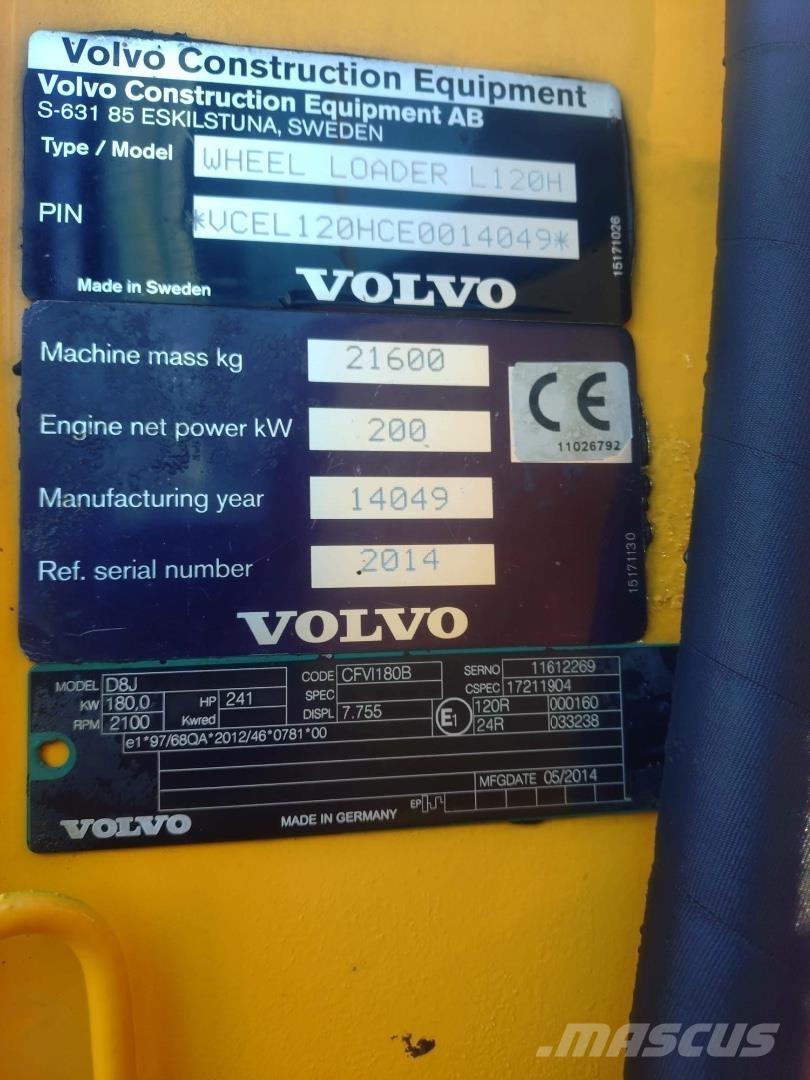 Volvo L120H Utovarivači na kotačima