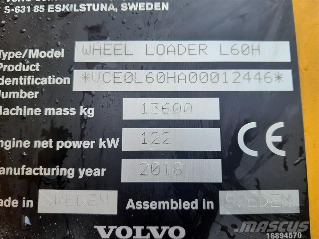 Volvo L60H Utovarivači na kotačima