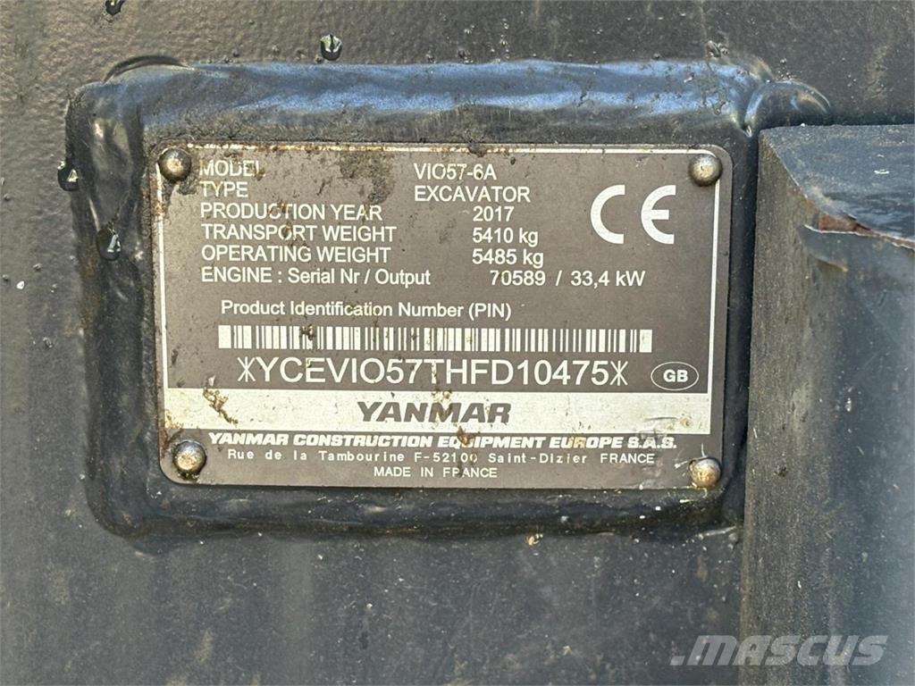 Yanmar VIO 57-6A Mini bageri <7t