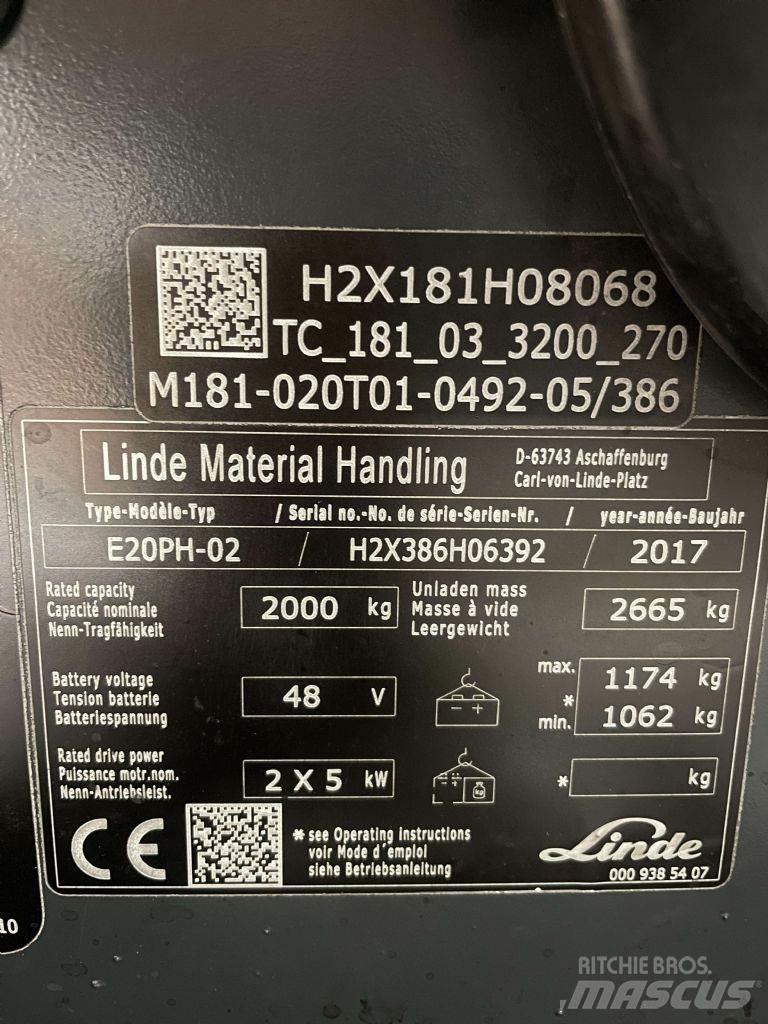 Linde E20PH-02-386 Električni viličari