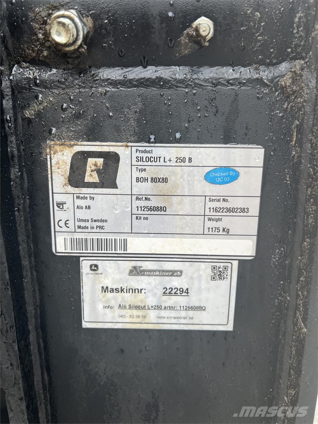 Ålö Silocut L+ 250 Ostali priključci i komponente