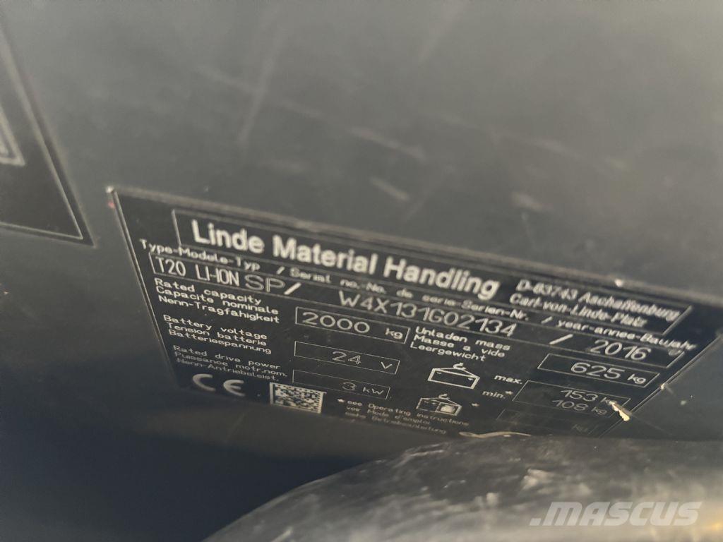 Linde T20 LI-ION SP Samopogonski ručni viličari