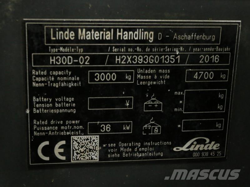 Linde H30D-02 393 Dizelski viličari