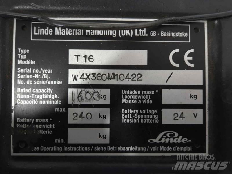 Linde T16 Ručni paletni viličar