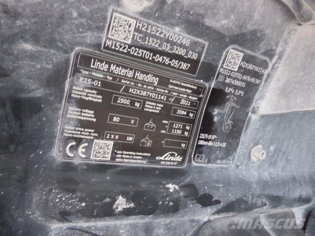 Linde E25-01 Električni viličari