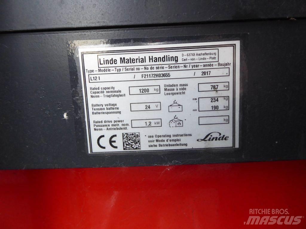 Linde L12L Ručni električni viličar