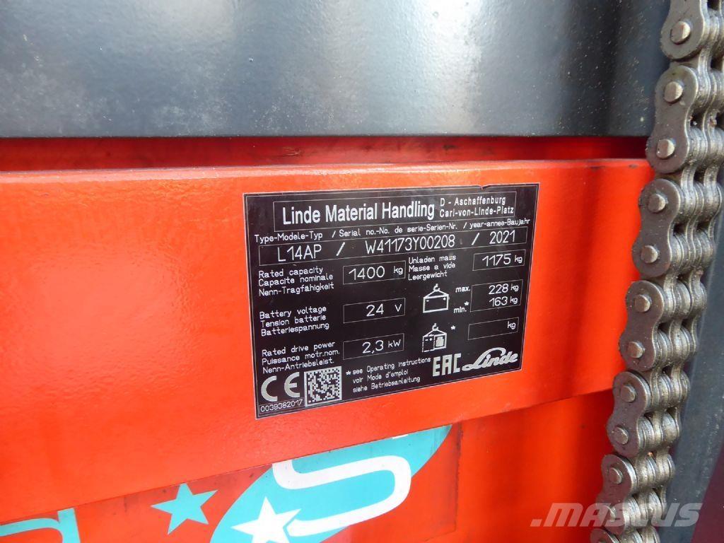 Linde L14 AP Ručni električni viličar