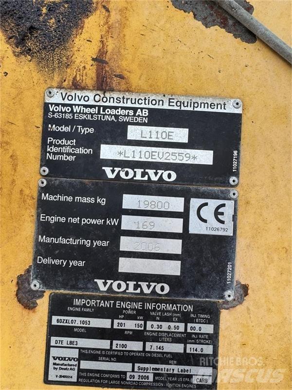 Volvo L 110 E Utovarivači na kotačima
