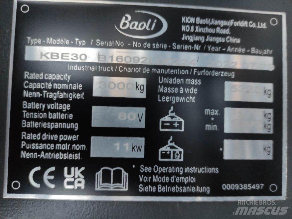 Baoli KBE30 Električni viličari