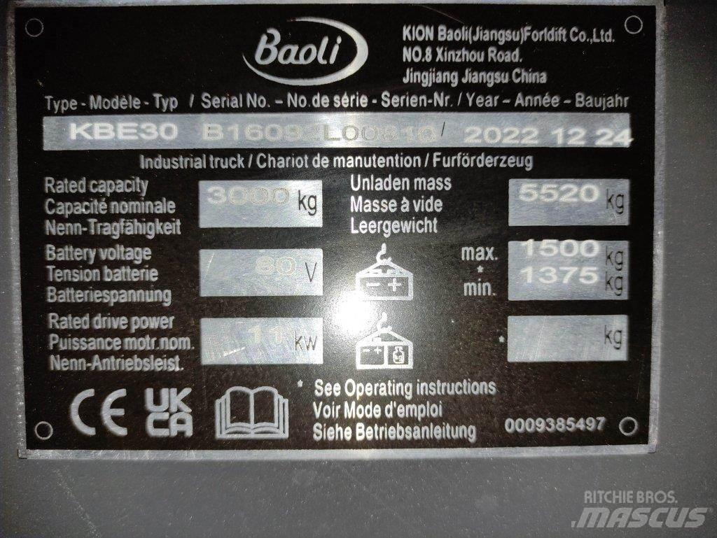 Baoli KBE30 Električni viličari