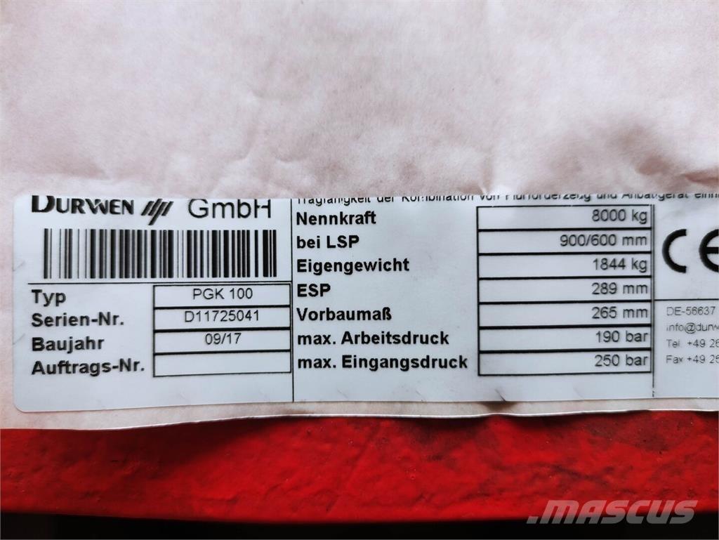 Durwen PGK100 Hvataljke za bale
