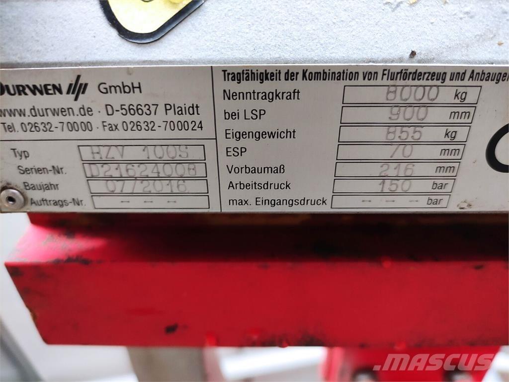 Durwen RZV100S Rukovanje materijalom – ostalo