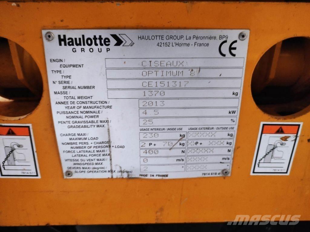 Haulotte OPTIMUM8 Škaraste platforme