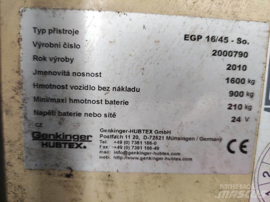 Hubtex EGP16/45-So Ručni električni viličar