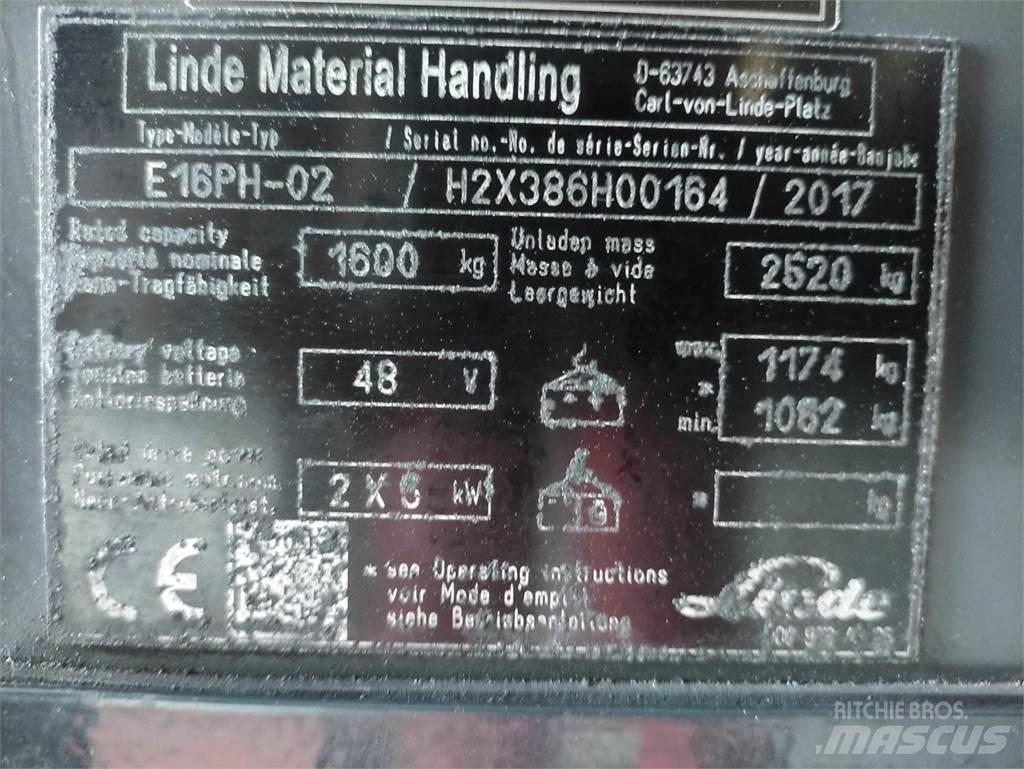 Linde E16PH-02-386 EVO Električni viličari