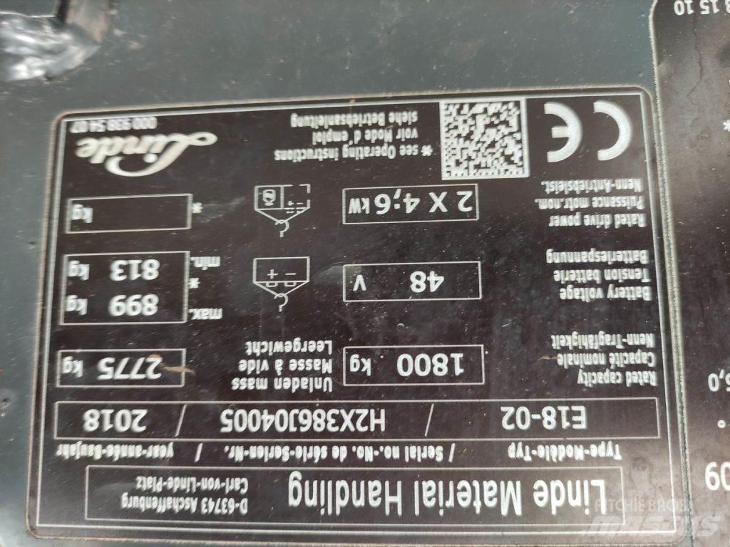 Linde E18-02-386 EVO Električni viličari