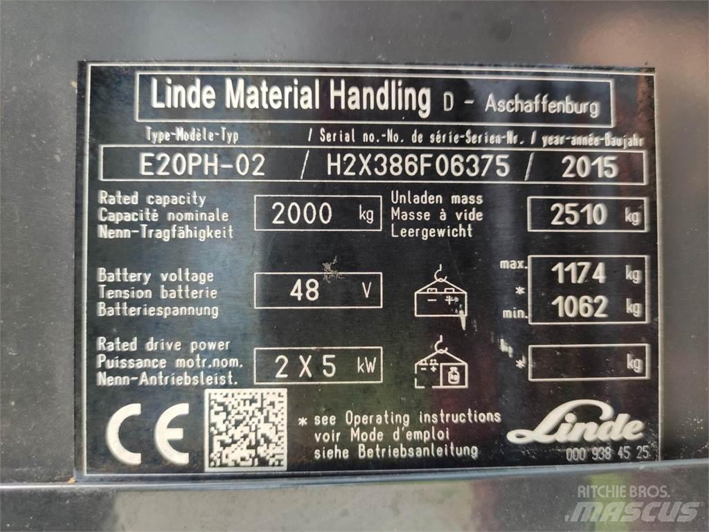 Linde E20-PH-02 Električni viličari