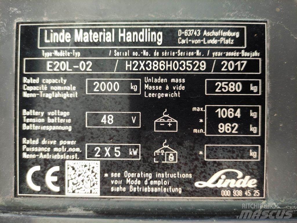Linde E20L-02-386 Električni viličari