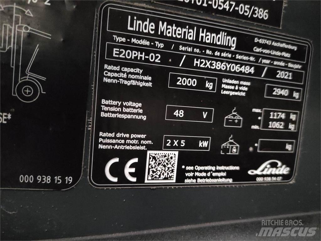 Linde E20PH-02-386-EVO Električni viličari