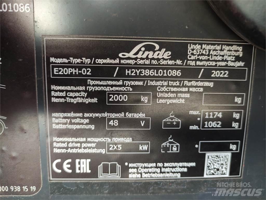 Linde E20PH-02-386-EVO Električni viličari