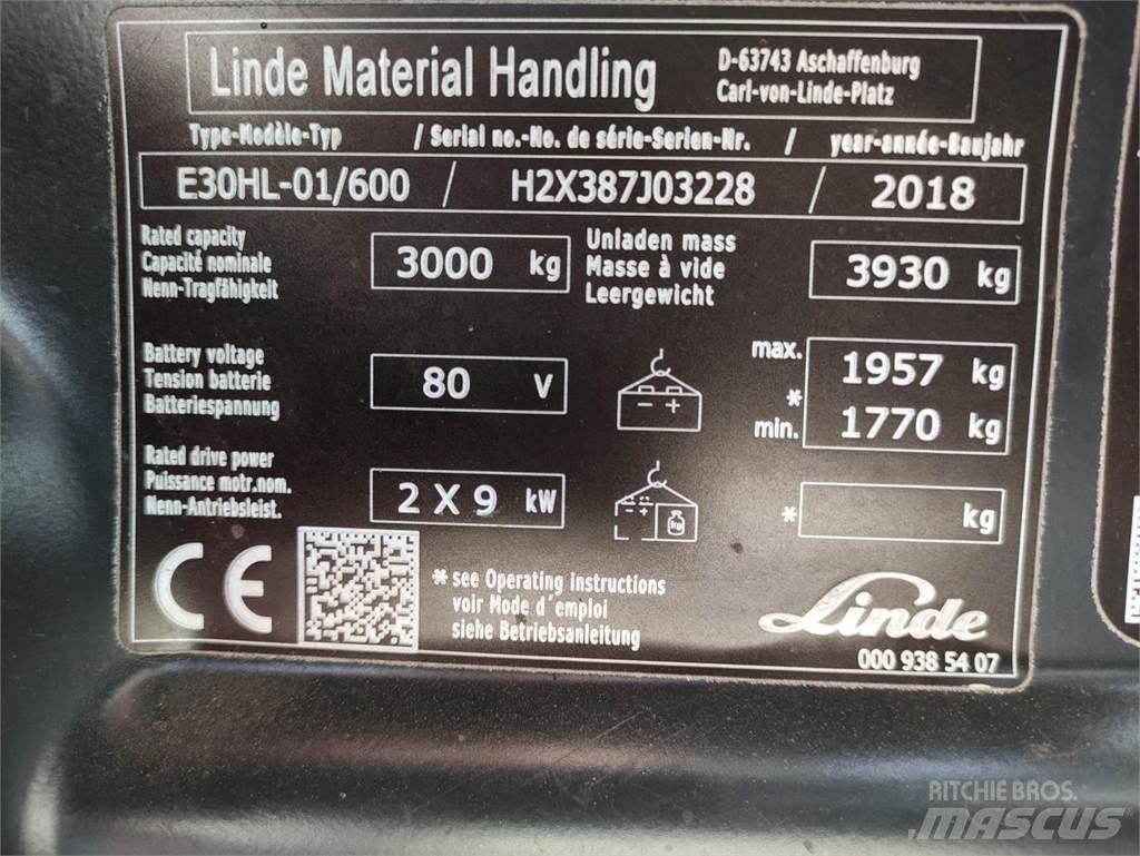 Linde E30HL-01/600-387 Električni viličari