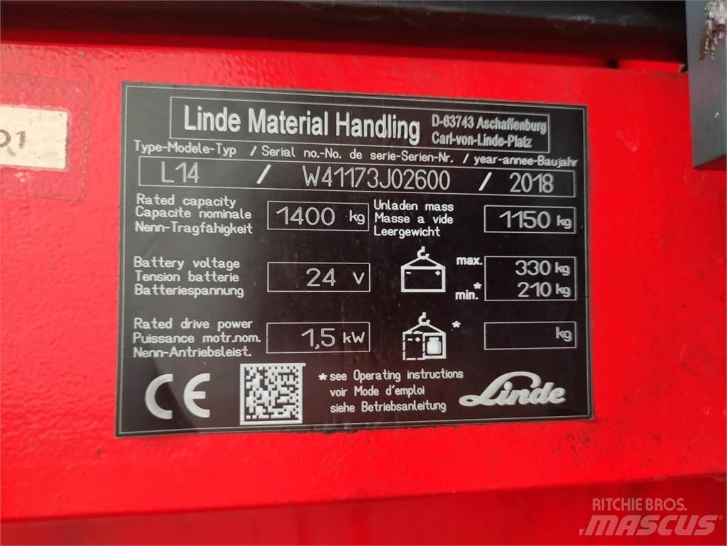 Linde L14-1173 Ručni električni viličar