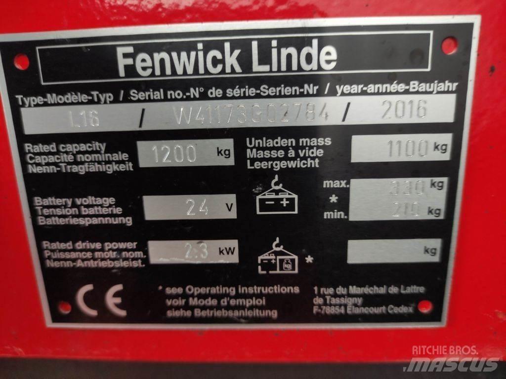 Linde L16-1173 Ručni električni viličar