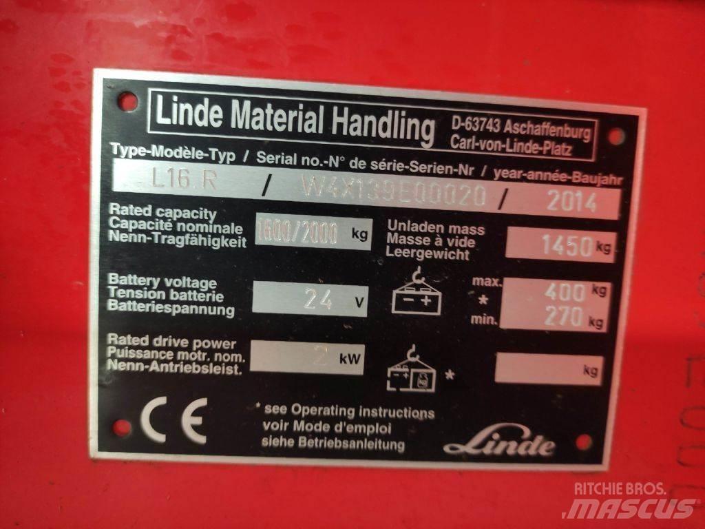 Linde L16R Električni viličari