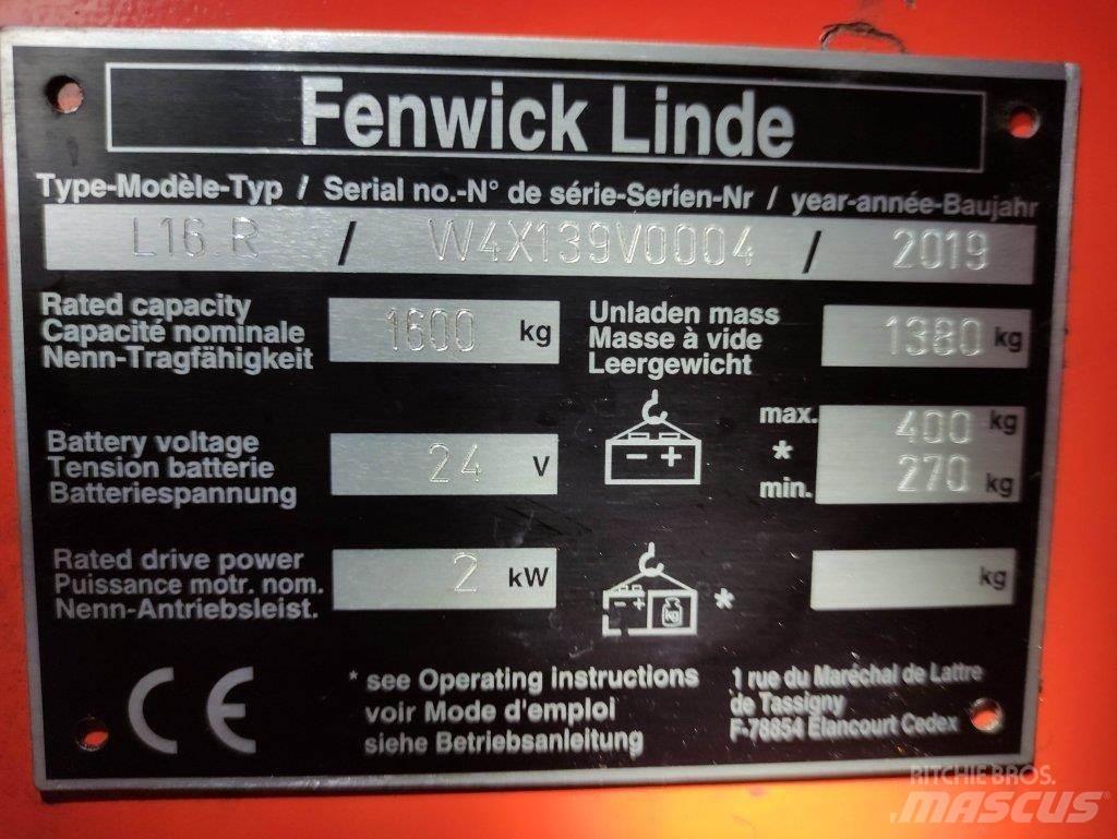 Linde L16R Ručni električni viličar