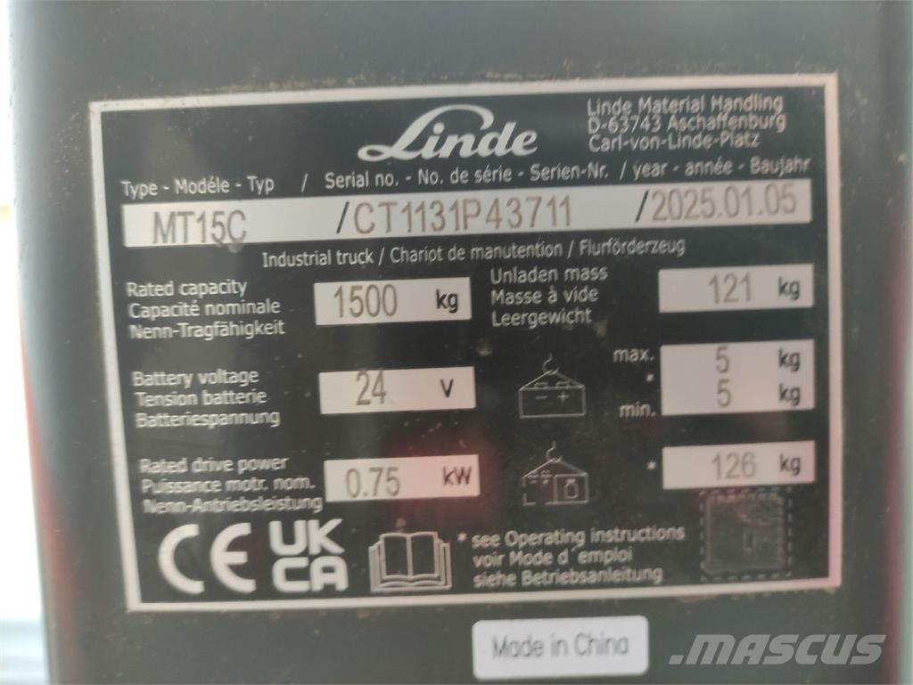Linde MT15C Nisko podizni električni viličar