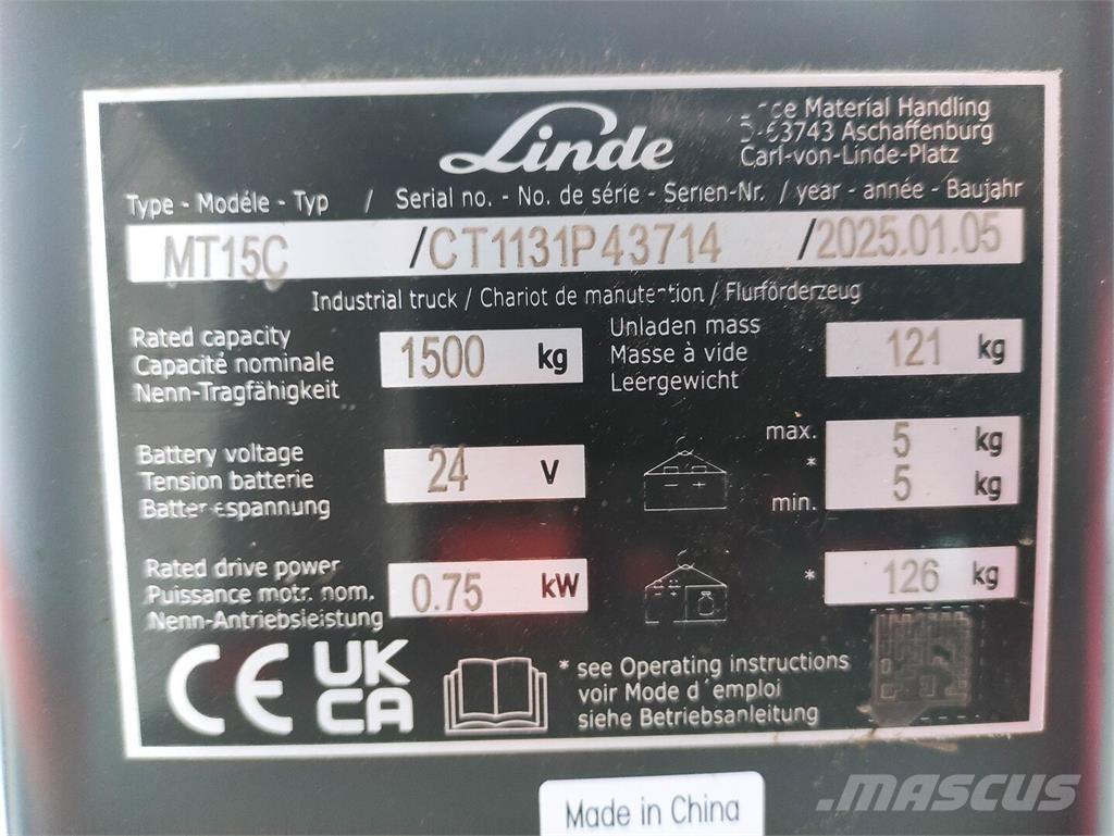 Linde MT15C Nisko podizni električni viličar