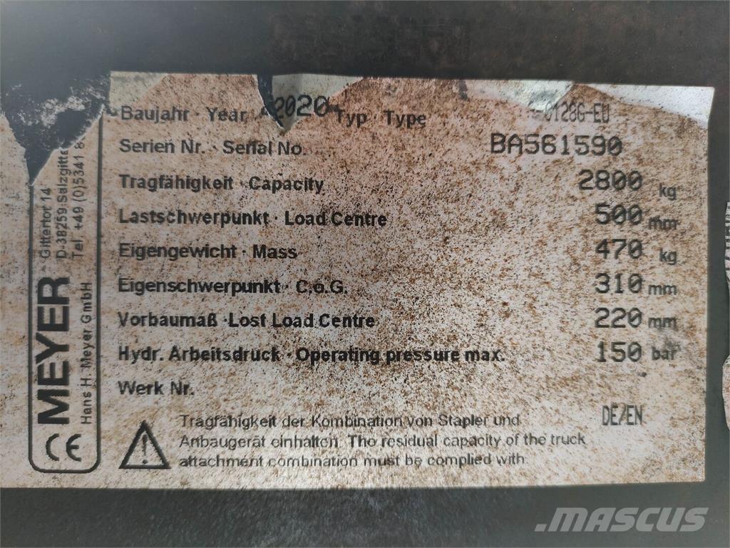 Meyer 3-0128G-EU Hvataljke za bale