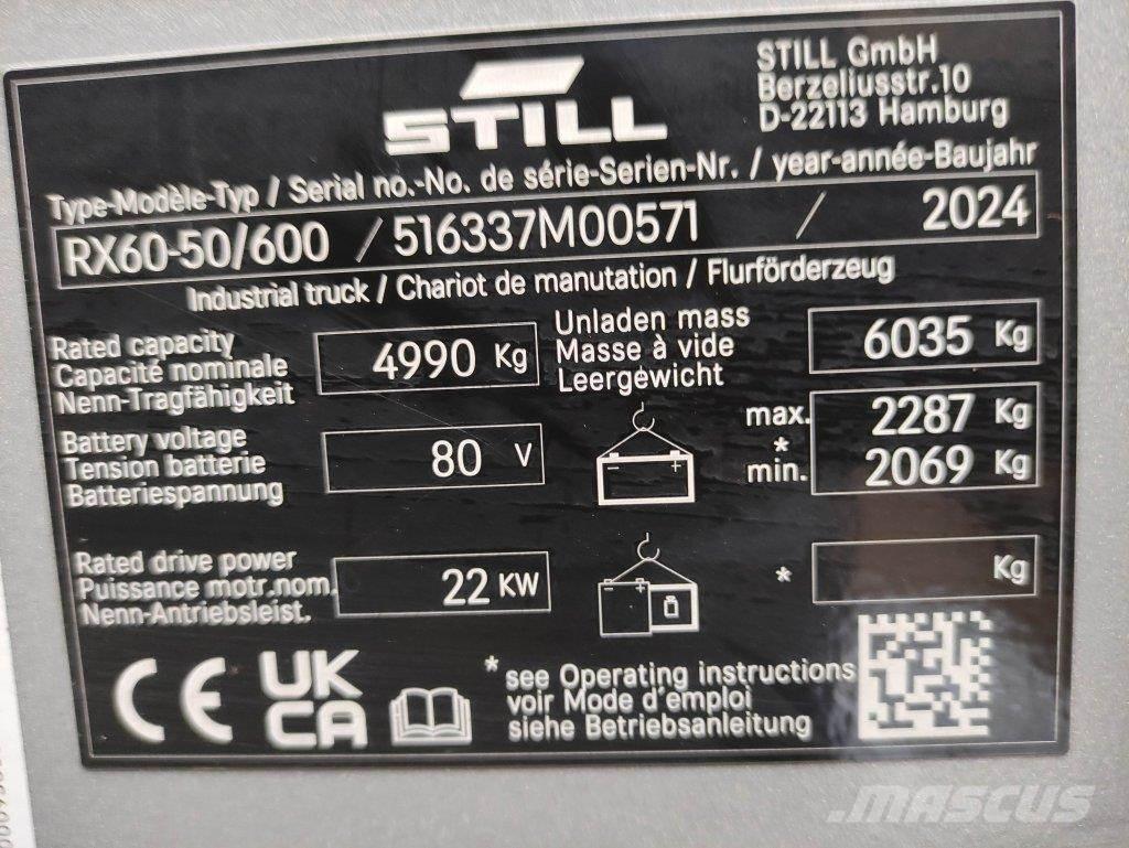 Still RX60-50/600 Električni viličari