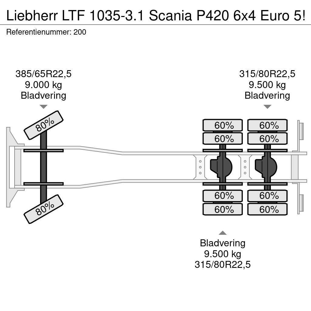 Liebherr LTF 1035-3.1 Scania P420 6x4 Euro 5! Rabljene dizalice za težak teren