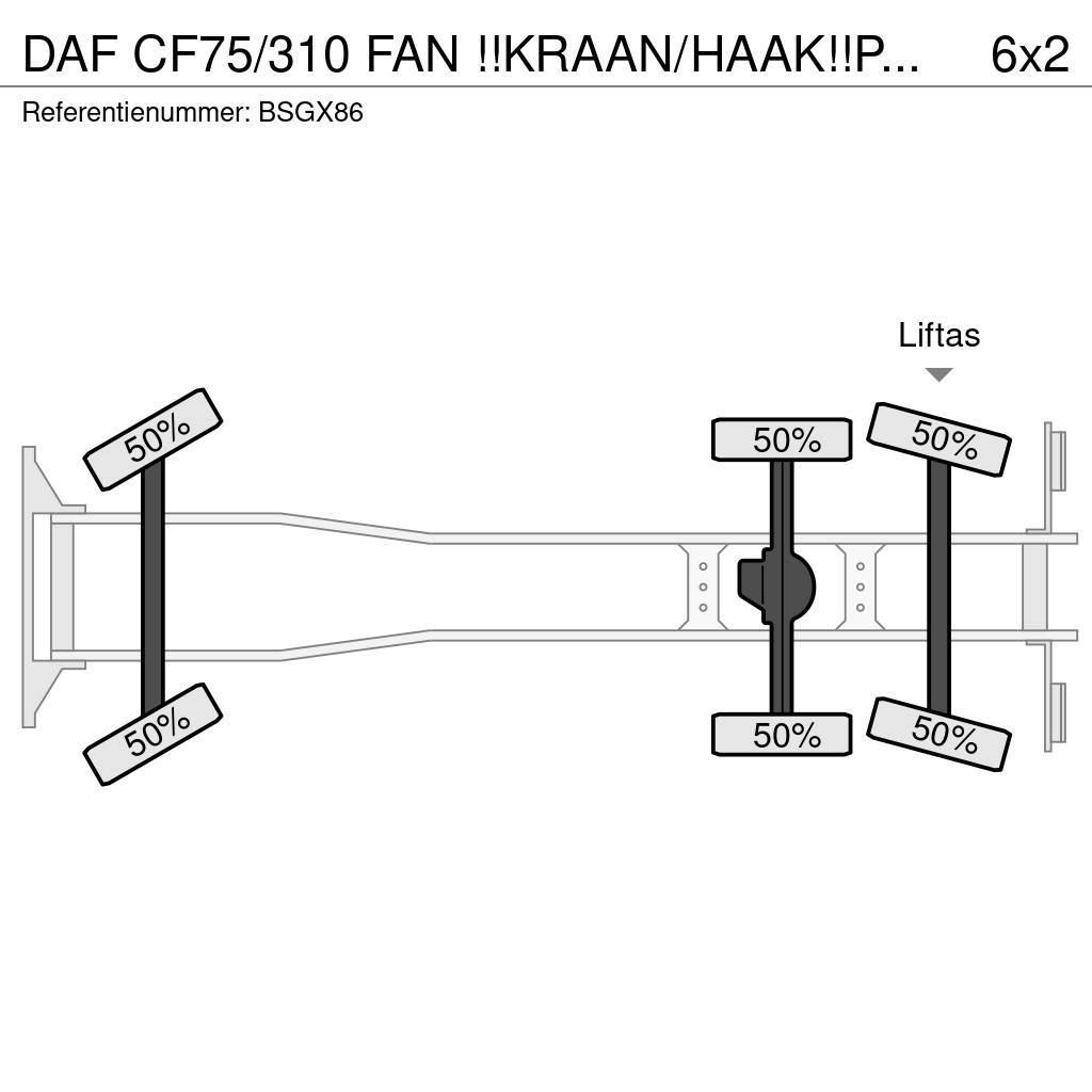 DAF CF75/310 FAN !!KRAAN/HAAK!!PERSCONTAINER!!HIGH PRE Rol kiper kamioni s kukama za dizanje
