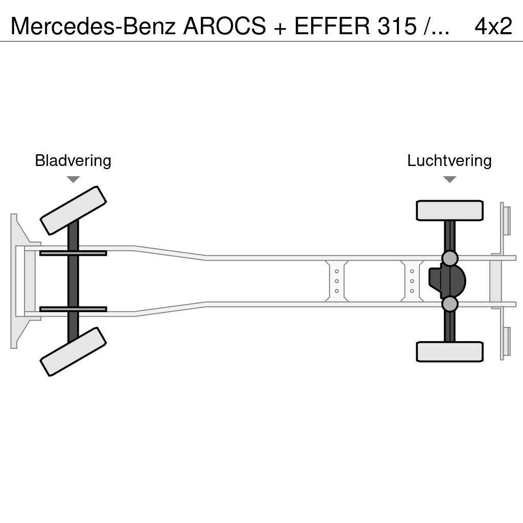 Mercedes-Benz AROCS + EFFER 315 / 6S + FLY JIB 4S / LIER / WINCH Rabljene dizalice za težak teren