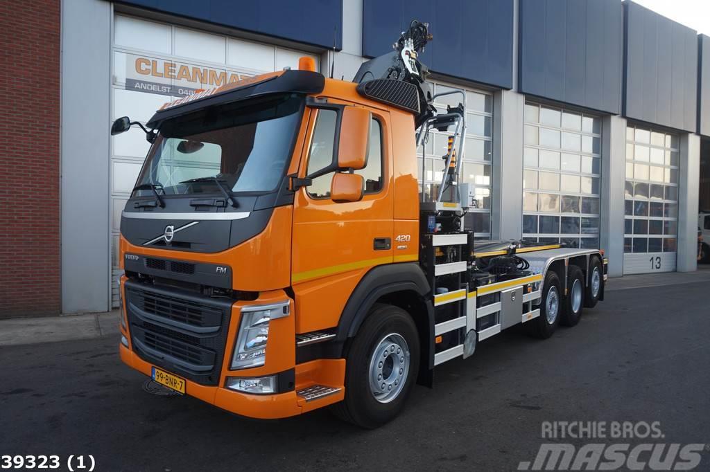 Volvo FM 420 8x2 HMF 26 ton/meter laadkraan Rol kiper kamioni s kukama za dizanje