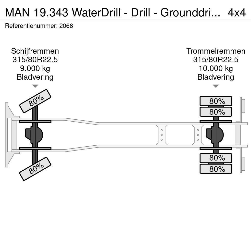 MAN 19.343 WaterDrill - Drill - Grounddrill - Boor Rabljene dizalice za težak teren