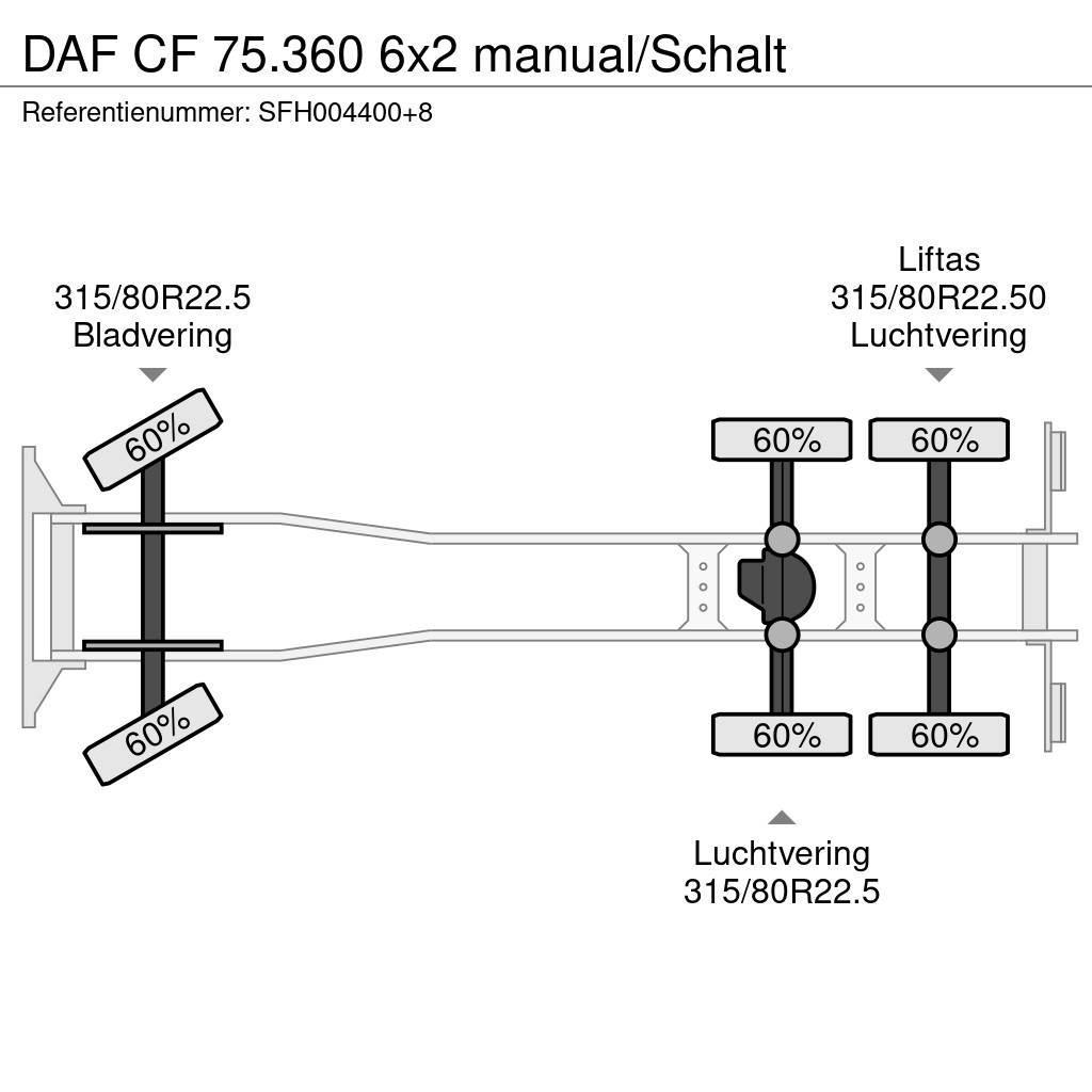 DAF CF 75.360 6x2 manual/Schalt Kamioni sa otvorenim sandukom