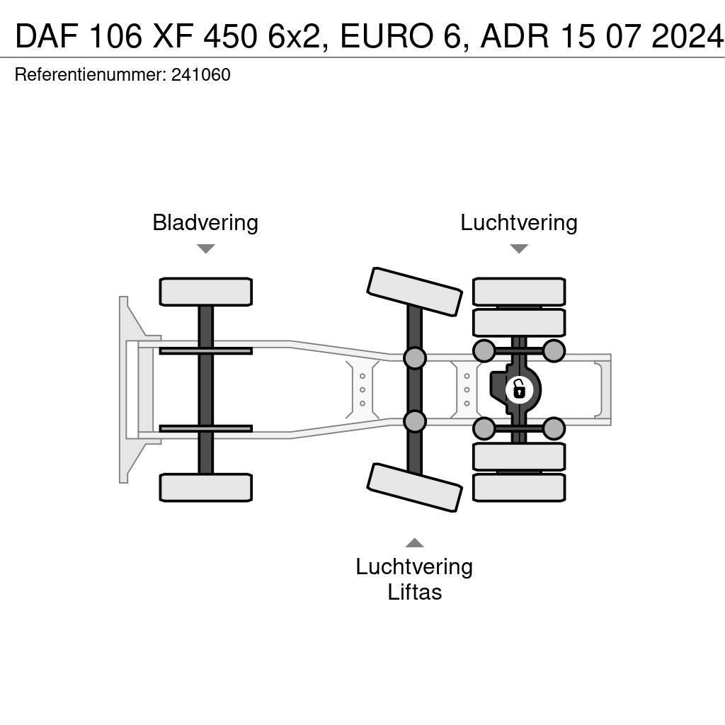 DAF 106 XF 450 6x2, EURO 6, ADR 15 07 2024 Traktorske jedinice