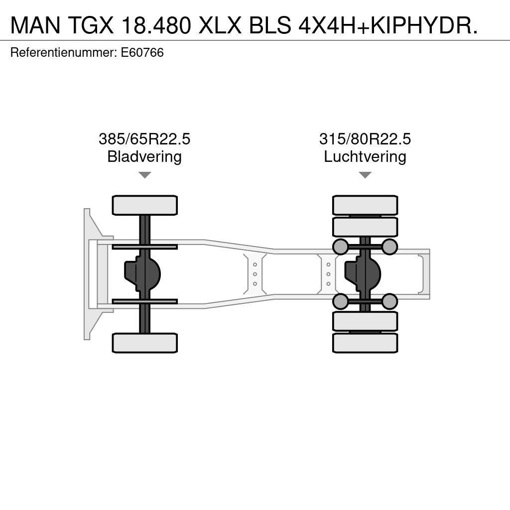 MAN TGX 18.480 XLX BLS 4X4H+KIPHYDR. Traktorske jedinice