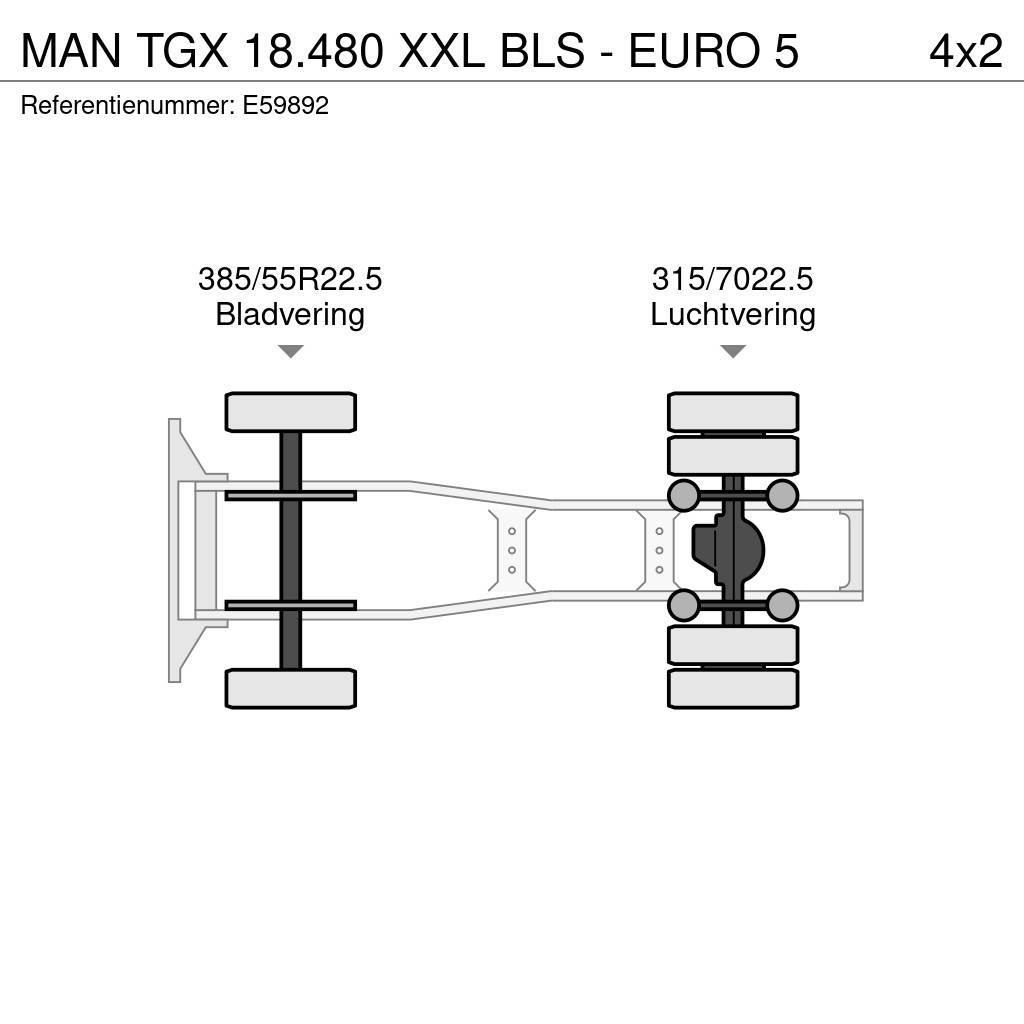 MAN TGX 18.480 XXL BLS - EURO 5 Traktorske jedinice