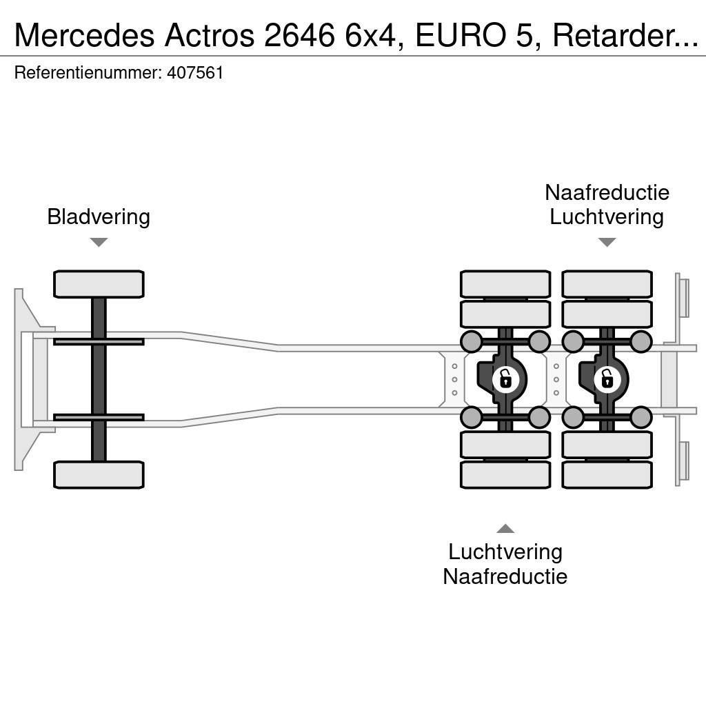 Mercedes-Benz Actros 2646 6x4, EURO 5, Retarder, Multilift Rol kiper kamioni s kukama za dizanje