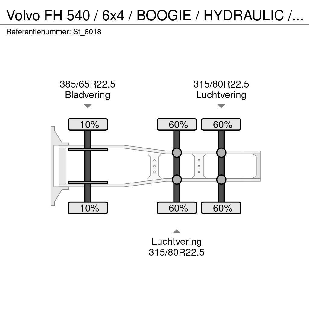 Volvo FH 540 / 6x4 / BOOGIE / HYDRAULIC / RETARDER / Traktorske jedinice