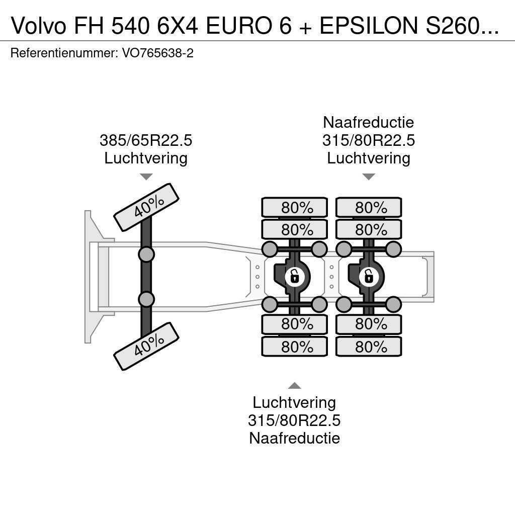 Volvo FH 540 6X4 EURO 6 + EPSILON S260Z96 + TRAILER 4 AX Traktorske jedinice
