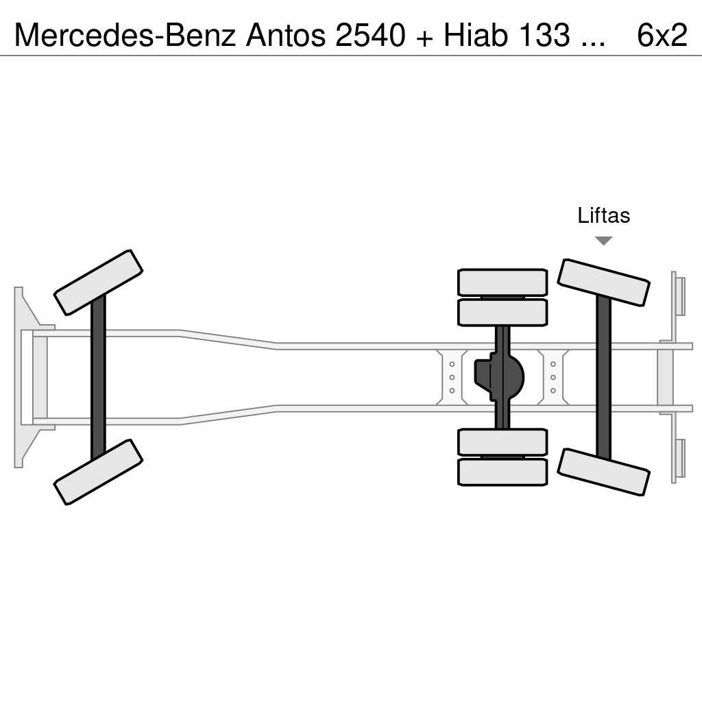 Mercedes-Benz Antos 2540 + Hiab 133 K pro crane Rabljene dizalice za težak teren