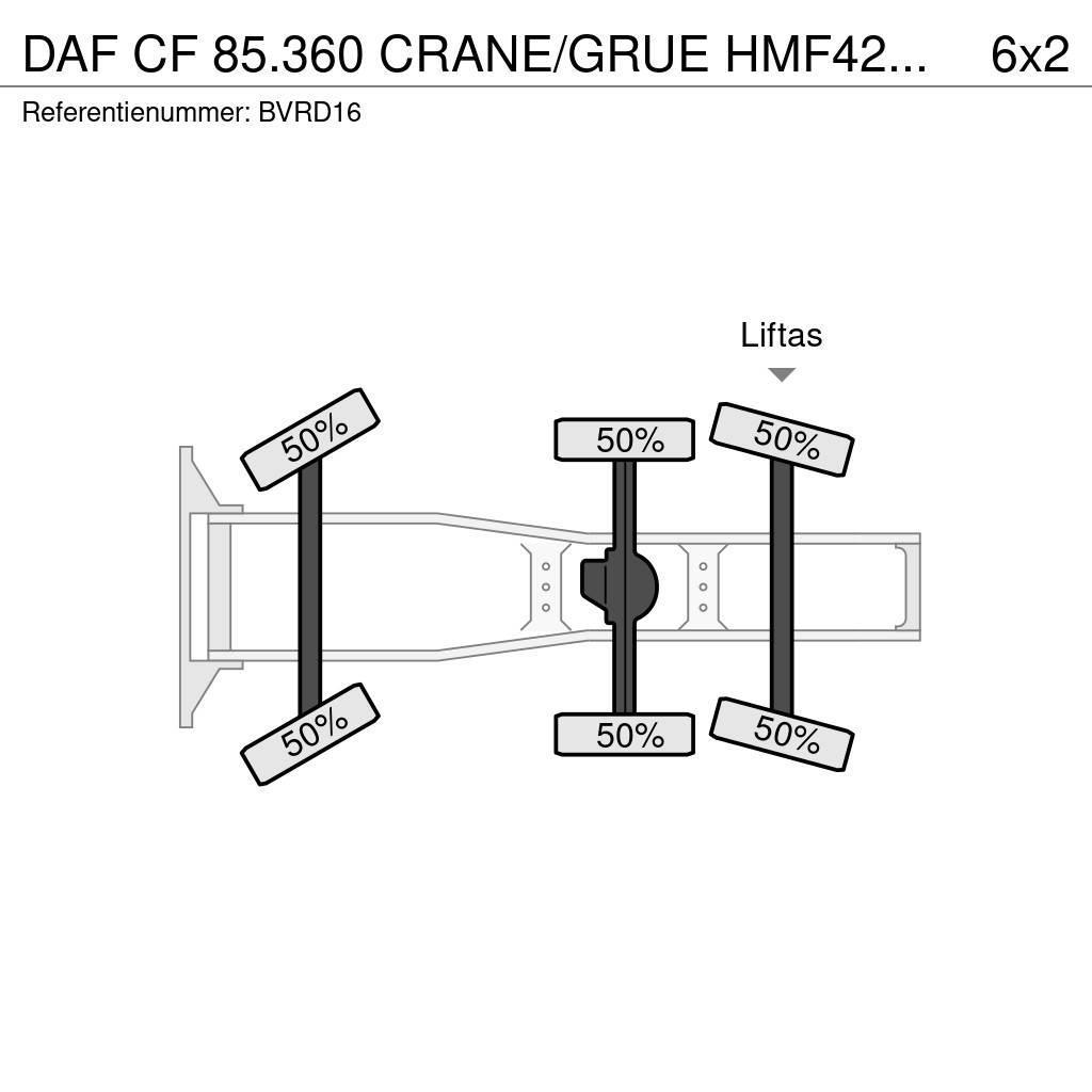 DAF CF 85.360 CRANE/GRUE HMF42TM!! RADIO REMOTE!!EURO5 Traktorske jedinice