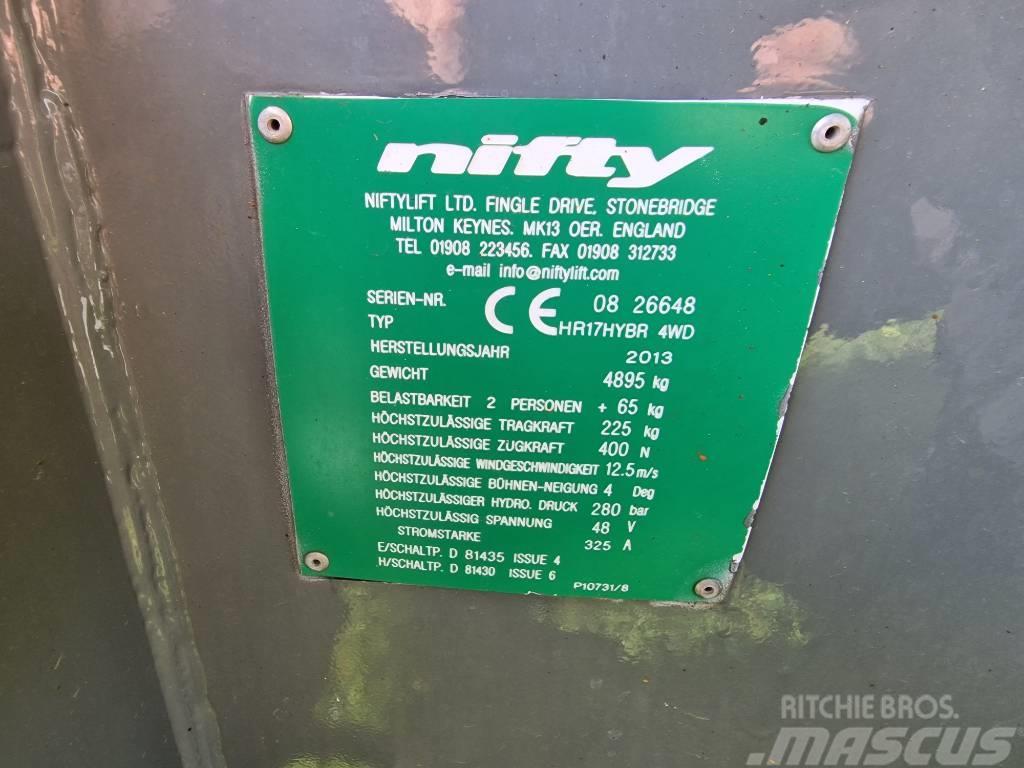 Niftylift HR17 hybrid 4x4 hybride knikarmhoogwerker hoogwerk Zglobne podizne platforme