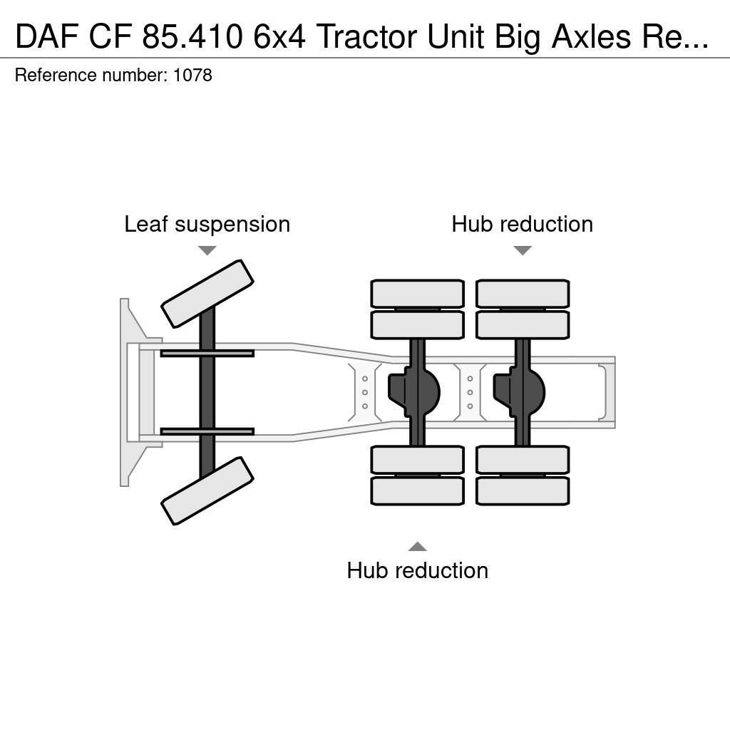 DAF CF 85.410 6x4 Tractor Unit Big Axles Retarder Good Traktorske jedinice