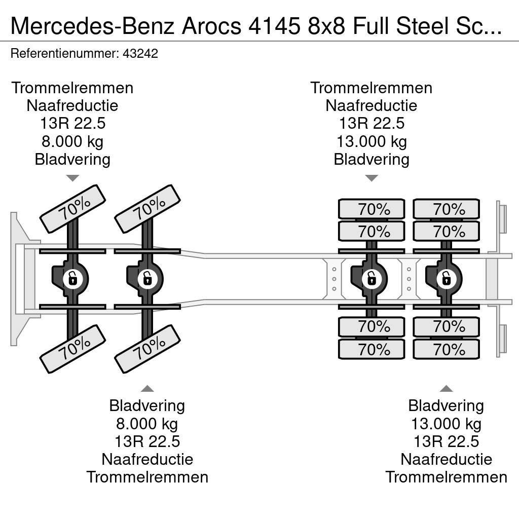 Mercedes-Benz Arocs 4145 8x8 Full Steel Schmitz 24 m³ kipper Kiper kamioni